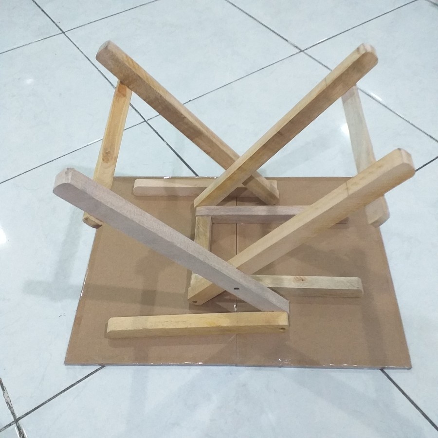 Meja Belajar Lipat Kayu Karakter 44X33X29cm / Meja Laptop Tulis