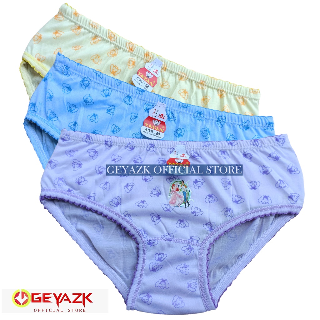 6Pcs Celana Dalam Anak Perempuan Cd Anak Motif