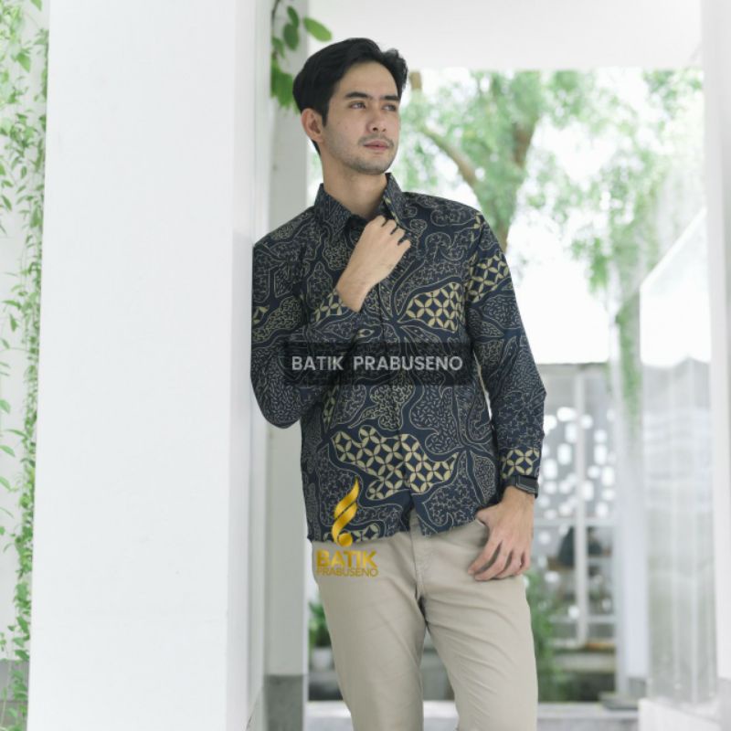 PRAHASTA BATIK PRINTING MODERN KEMEJA BATIK PRIA BAJU NGANTOR PRIA BAJU BATIK KONDANGAN MODERN BATIK