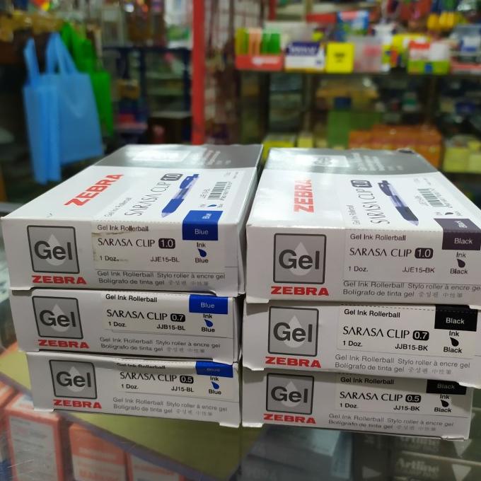 

[COD] pen sarasa 0.5/0.7/1.0 Black - Blue TERPERCAYA Kode 174