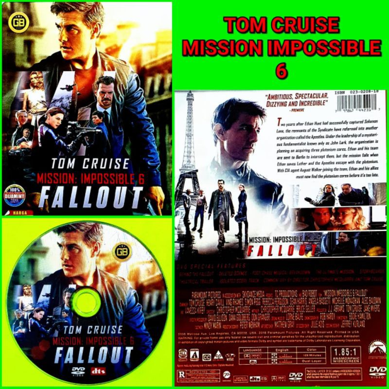 Paket 6 Dvd Film Tom Cruise Mission Impossible 1 6 Lengkap 6 Disc Lazada Indonesia