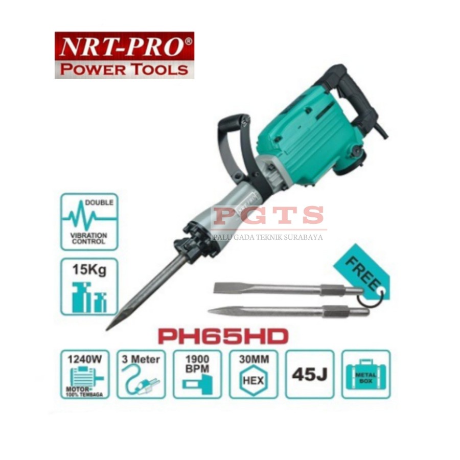 NRT PRO JACK HAMMER PH65 HD / NRT PRO PH65 JACK DRILL PENGHANCUR BETON HAMMER DEMOLITION PH65HD