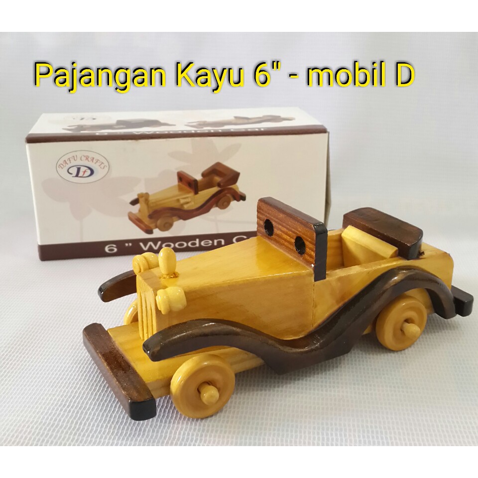 Pajangan Kayu Mobil 6D pajangan unik miniatur kayu