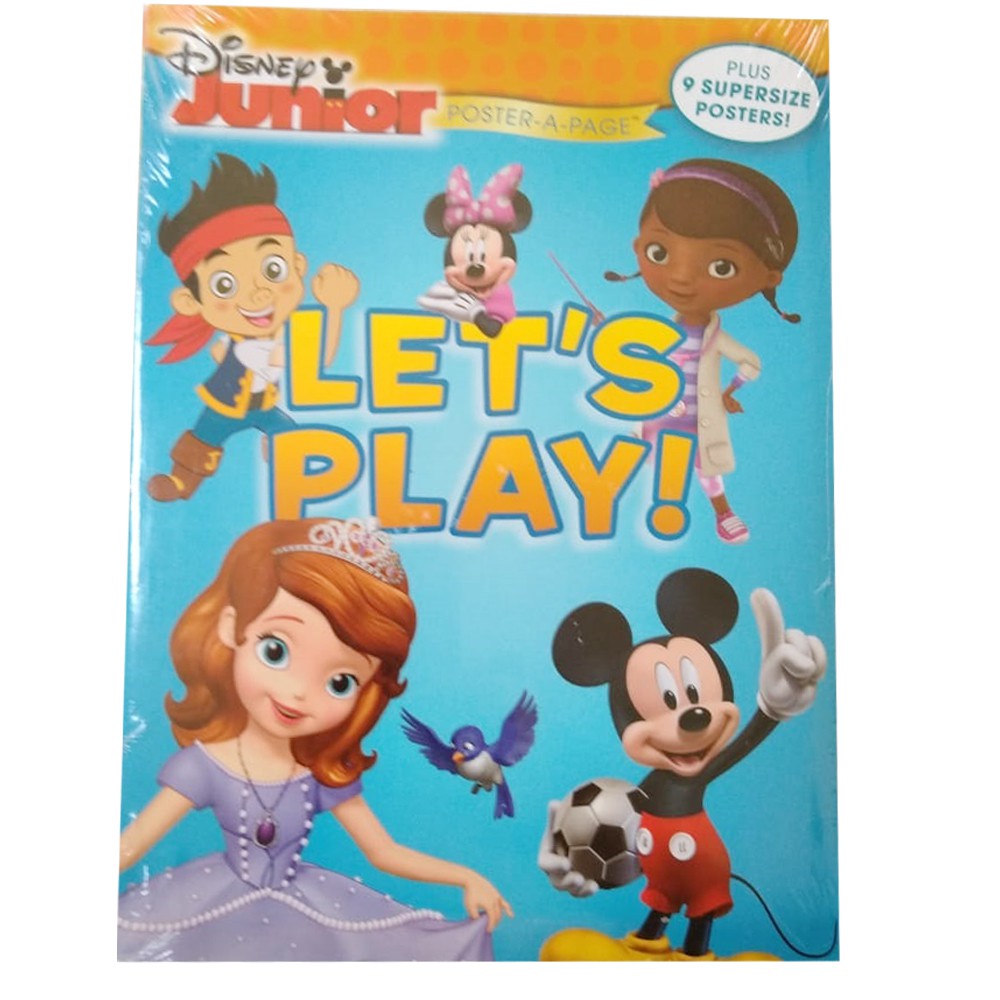 POSTER Buku Karakter Disney Junior Hiasan Dekorasi Kamar - A - PAGE LEST'S PLAY! bbw