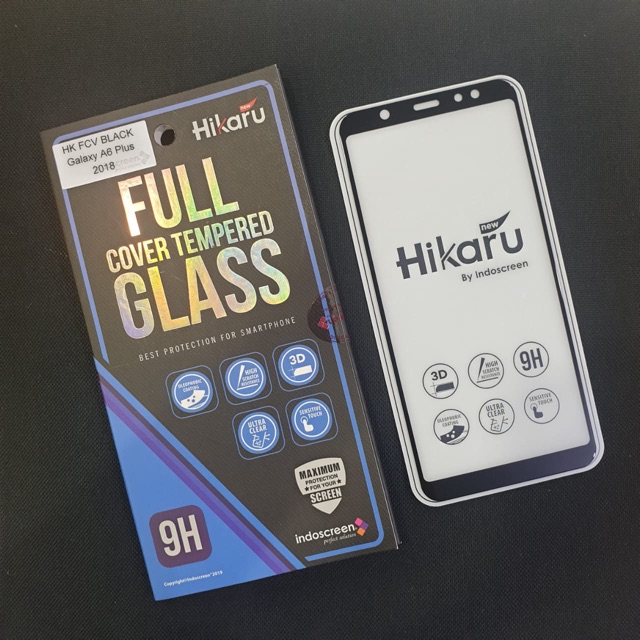 Anti Gores Full Cover Full Glue Hikaru Indoscreen A6 / A6plus / A8 / A8plus /J6plus/J4plus/J4core