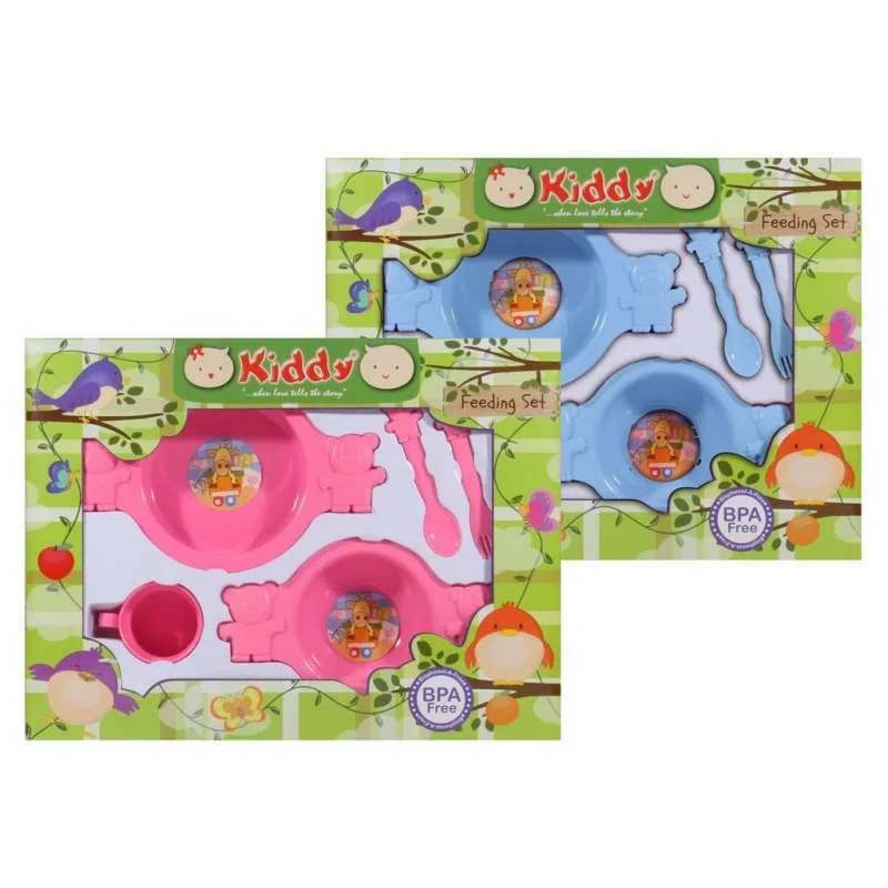 Kiddy Perlengkapan Bayi Feeding Set Mini - BPA free Peralatan Makan Bayi - Tempat Makan Bayi