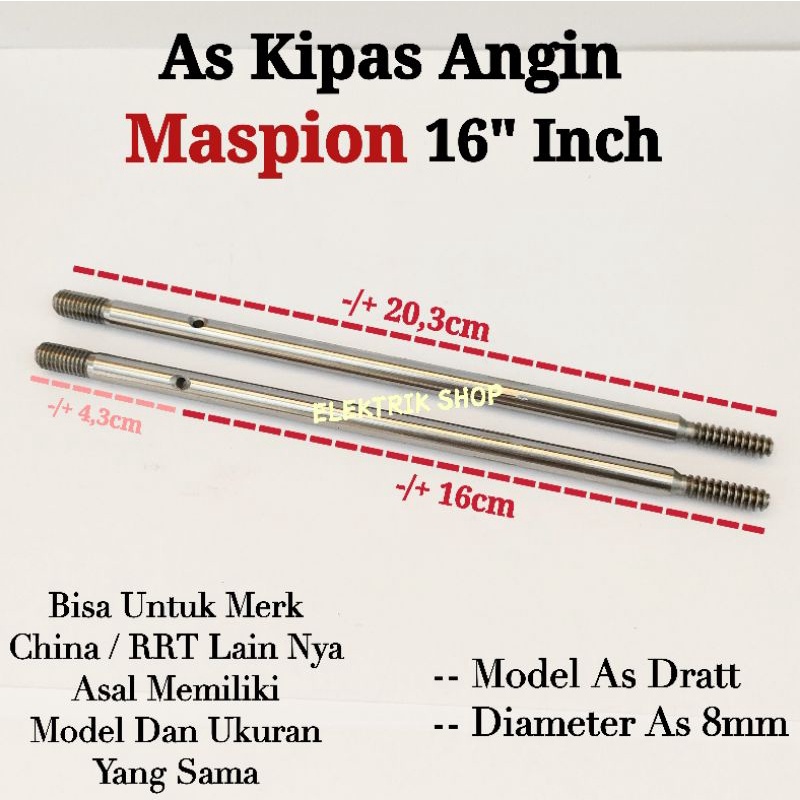 AS MESIN DINAMO KIPAS ANGIN MASPION 16&quot; INCH