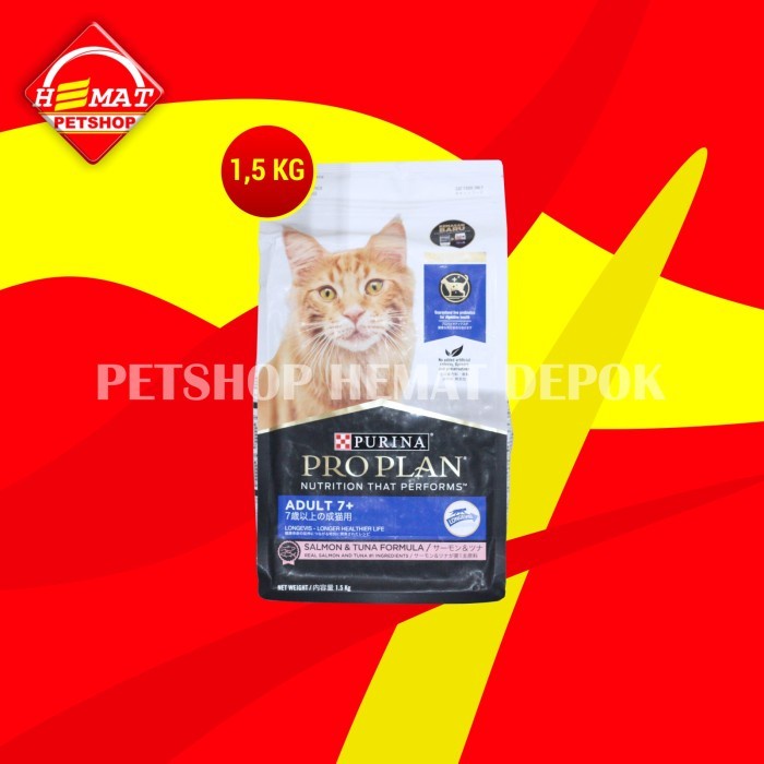 ProPlan Makanan Kucing Dewasa 7+ Cat Food Pro Plan Salmon Tuna 1.5 KG