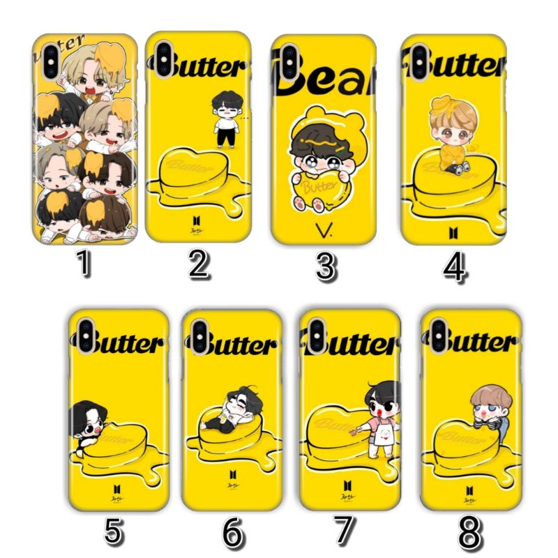 Premium Case 3D FULLLPRINTING BTS BT21 BUTTER  TINY TAN FOR Oppo a15, Xiaomi Redmi 9C 9A 8, Samsung 