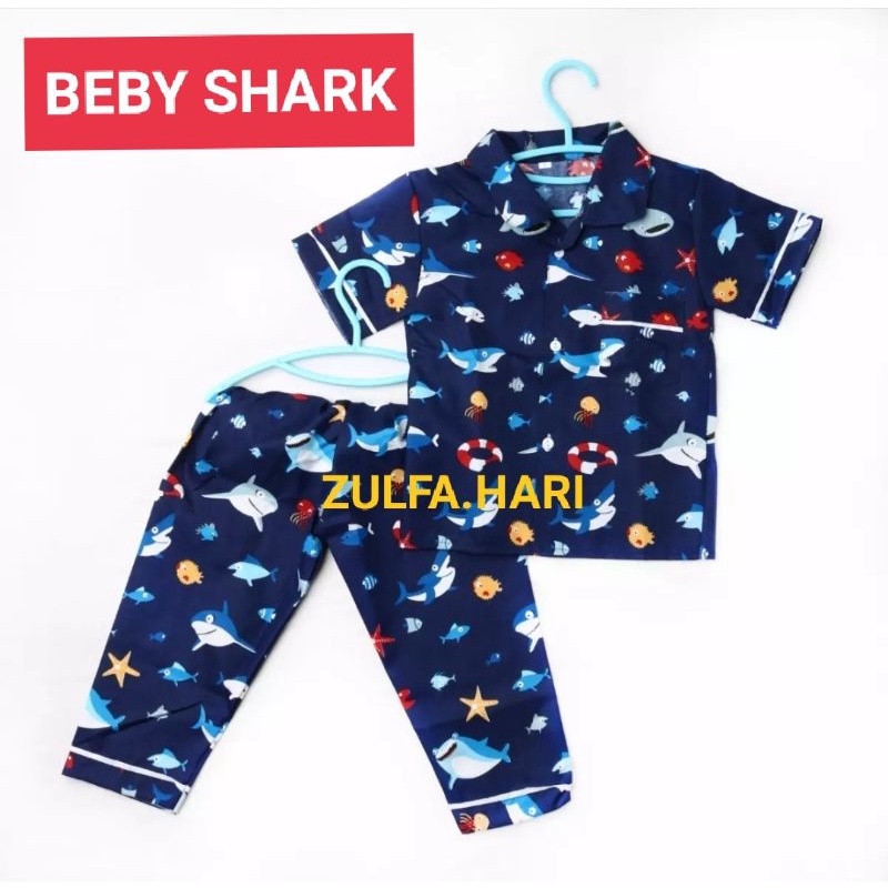 ( C.O.D ) PIYAMA ANAK BEBY SHARK//PIYAMA ANAK MOTIF CEWEK COWOK//BAJU TIDUR ANAK ANAK BEBY SHARK 1-1