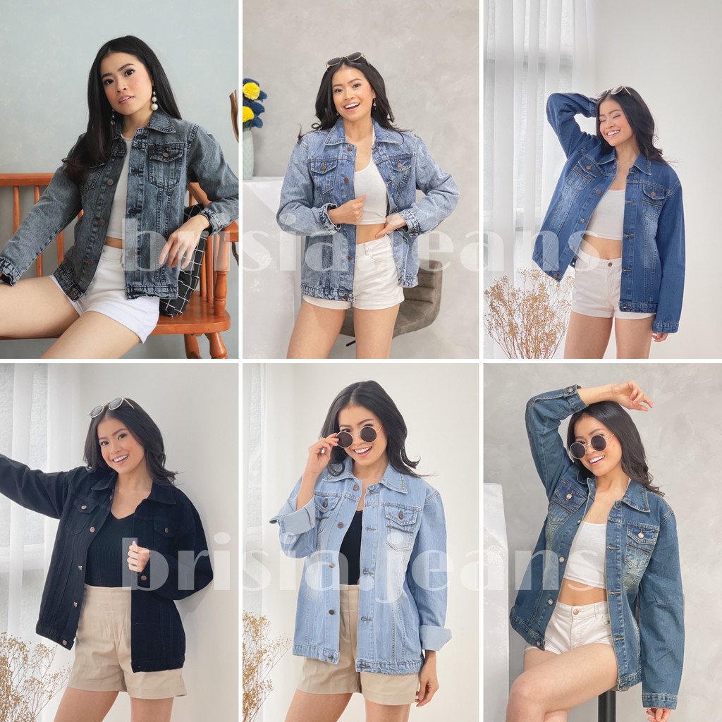 [SIZE M- XXXL] 7 WARNA - LEXY Denim Jacket / Oversized Jacket Jeans