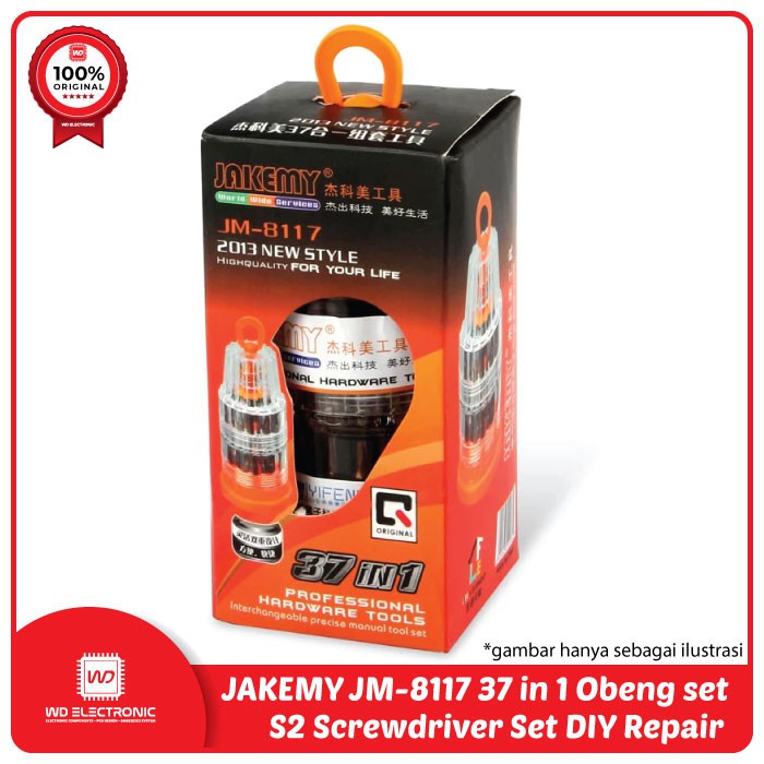 Obeng set Jakemy JM-8117 37 in 1 Precision Screwdriver Set