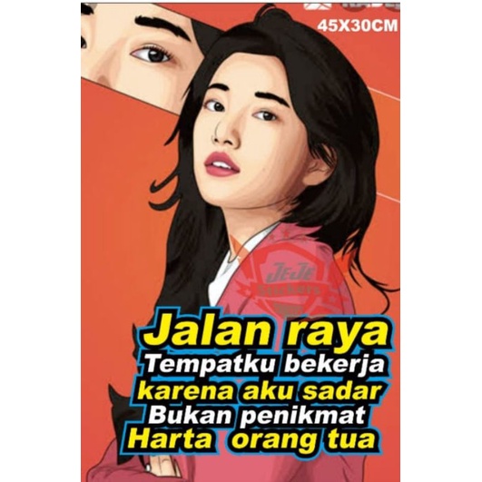 STIKER PRINTING KATA KATA LUCU UNTUK PINTU TRUK PICK UP DLL