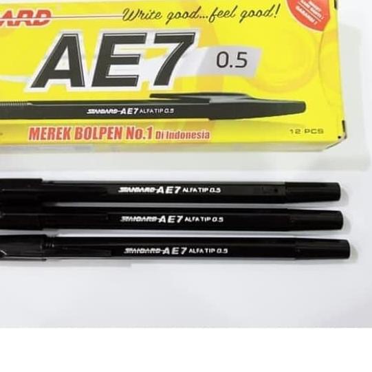 

✷ Ballpoint Standard AE-7 Hitam Pack 12 PCS ◊