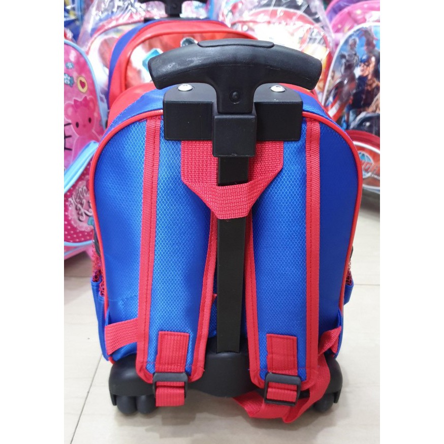 SALE TERBAIK - TAS TROLLEY RODA DORONG TAS ANAK SEKOLAH PAUD / TK LAKI LAKI dan PEREMPUAN BAHAN SATEN ( 10inch - 12inch )