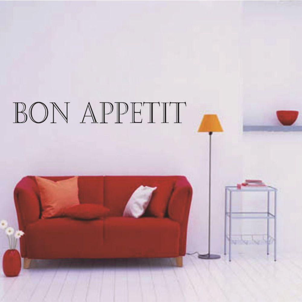 Populer 1PC Bon Appetit Removable Poster Perekat Diri Dekorasi Rumah Huruf Decals