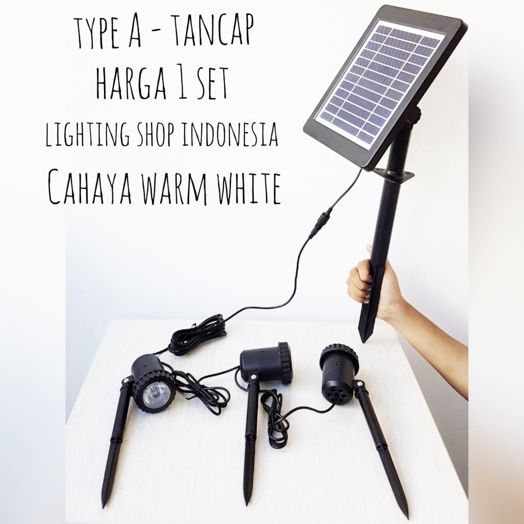 Jual Lampu taman kolam solar cell matahari led 3x3w waterproof