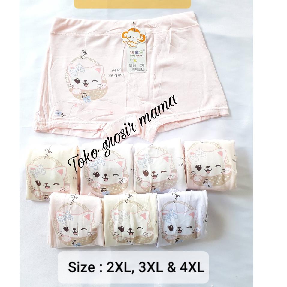 [KODE PRODUK PDHAC4679] CD celana dalam boxer anak perempuan cewek / CD boxer anak cewek size 2XL-3X