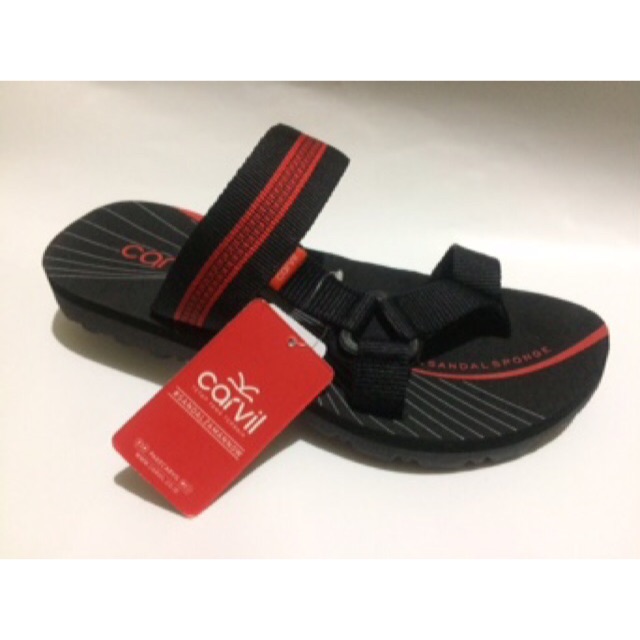 Sandal  Spon Jepit  Jempol  Spextra 06 Carvil 3 Warna Hitam 