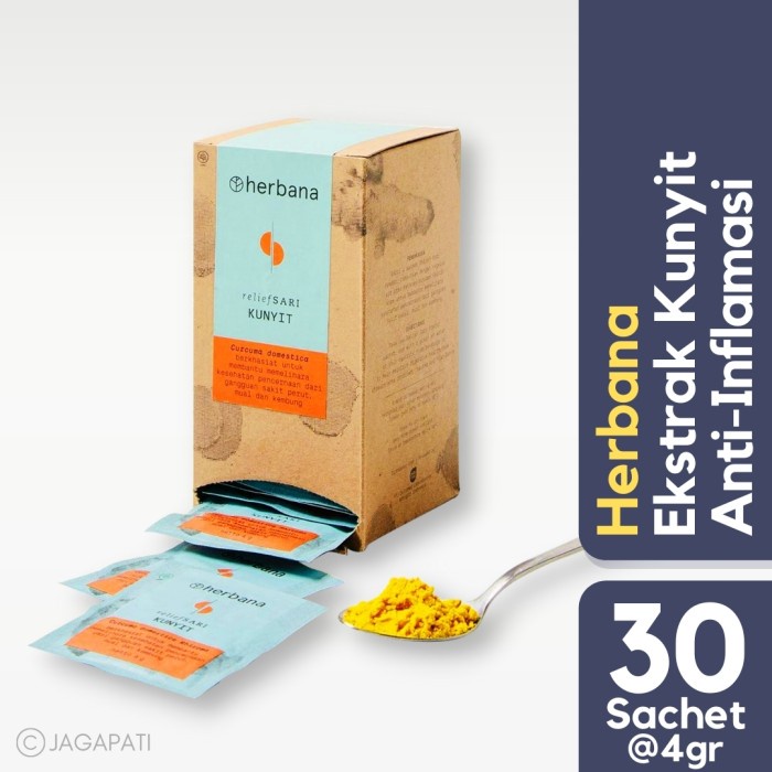 

Herbana Ekstrak Kunyit Powder Bubuk - Turmeric Extract - 30 Sachet @4g (BERKUALITAS)