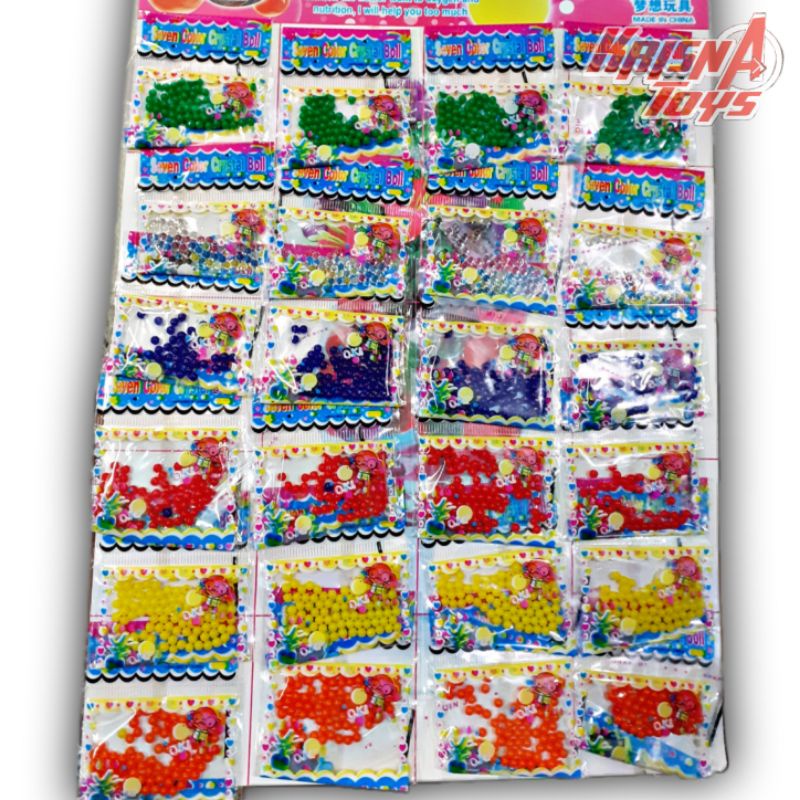 MAINAN ANAK BOLA RENDAMAN AIR/CRYSTAL BOLL/WATERBEADS isi 24pcs/Lembar