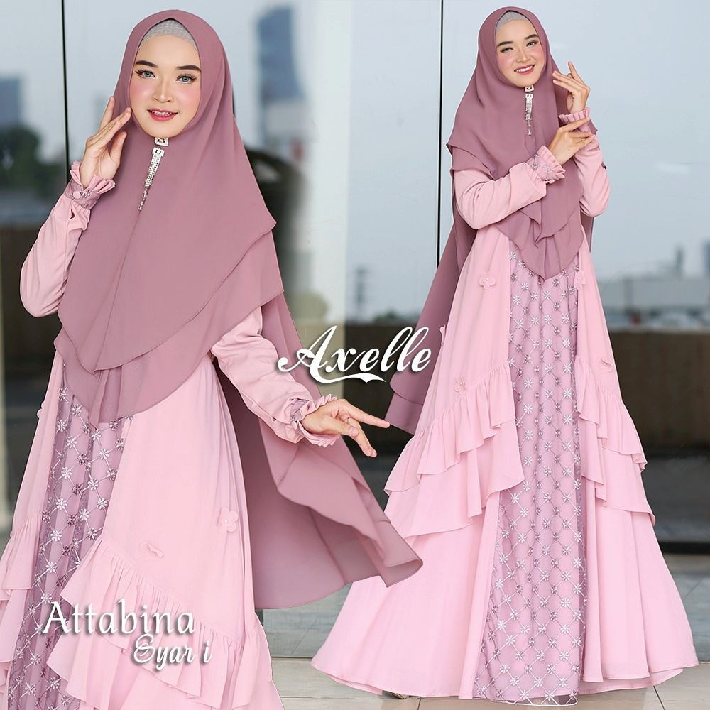 Attabina Syar'i by Axelle Collection / gamis Syari pesta