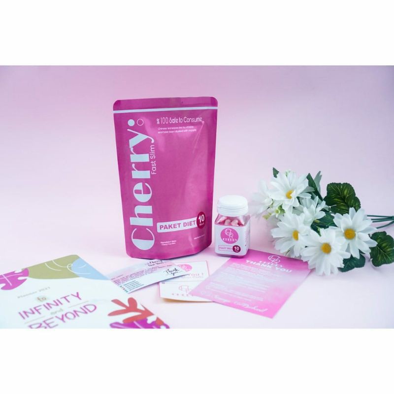 (Surabaya|Free Bonus) Kapsul Dan Teh Paket 10 Hari Cherry Fast Slim Diet Herbal Turun 7kg