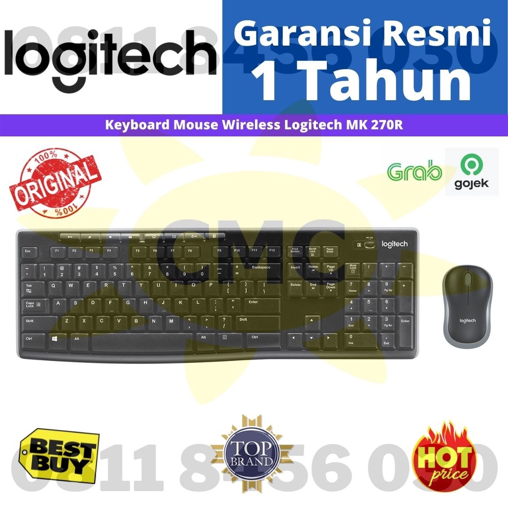 Logitech MK270R MK 270R Wireless Keyboard Mouse Wireless