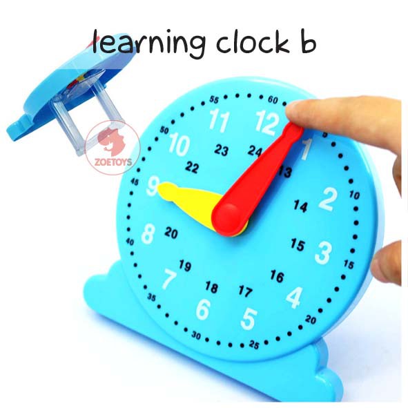 Zoetoys Montessori Learning Clock | Jam Gear Manual Anak Putar Belajar Hitung Waktu Time Toy