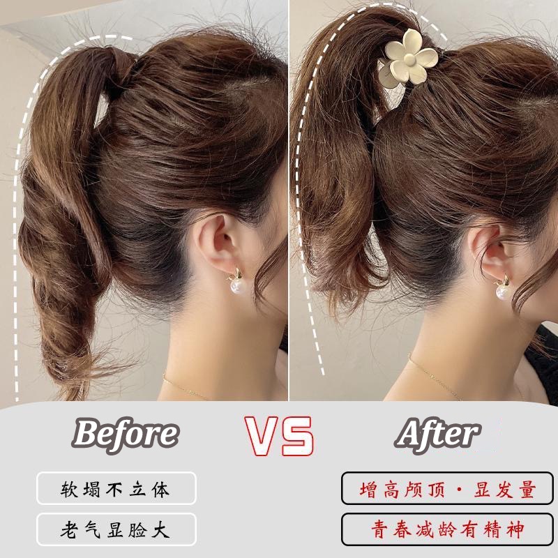 Jepit Rambut Ponytail Bentuk Bunga Warna-Warni Gaya Korea Untuk Wanita