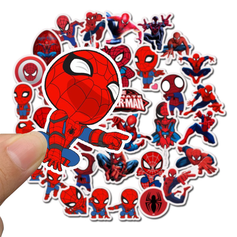 35 Marvel hero superman stickers Spiderman graffiti waterproof skateboard stickers personalized luggage graffiti stickers