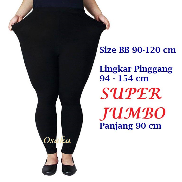 Celana Legging Super JUMBO bahan ADEM Bb 90-120Kg XXXL Super Stretch Celana Strit Leging Lejing Big size Wanita XXXL XXL XL Ukuran besar