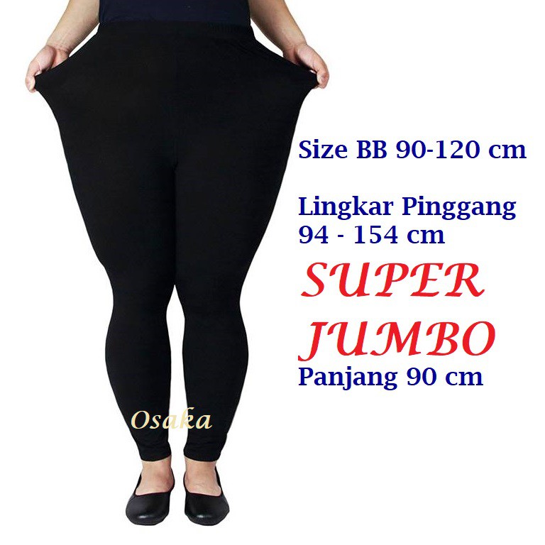 Celana Legging Super JUMBO bahan ADEM Bb 90-120Kg XXXXL Super Stretch Celana Strit Leging Lejing Big size Wanita XXXL XXL XL Ukuran besar