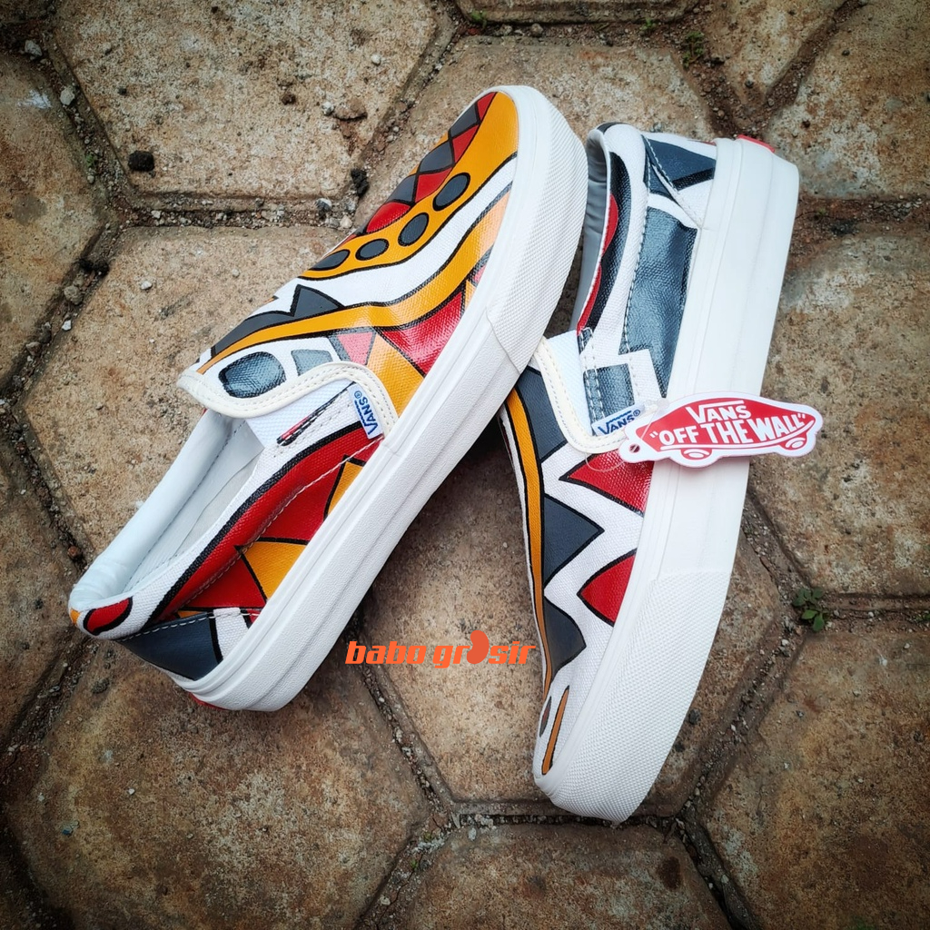 PROMO Sepatu Vans Slip On Anaheim Printed | Sneakers Pria dan Wanita TOP Quality Import Premium, Harga Murah, Kualitas Mewah