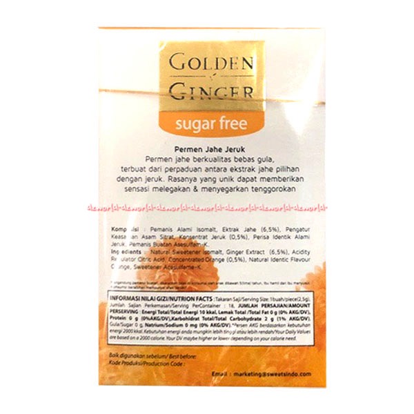 Golden Ginger Candy 45gr Raspberry Orange Anisemint Gingerine Blueberry Gingerine Permen Jahe Ras Berry Jahe Blue Beri