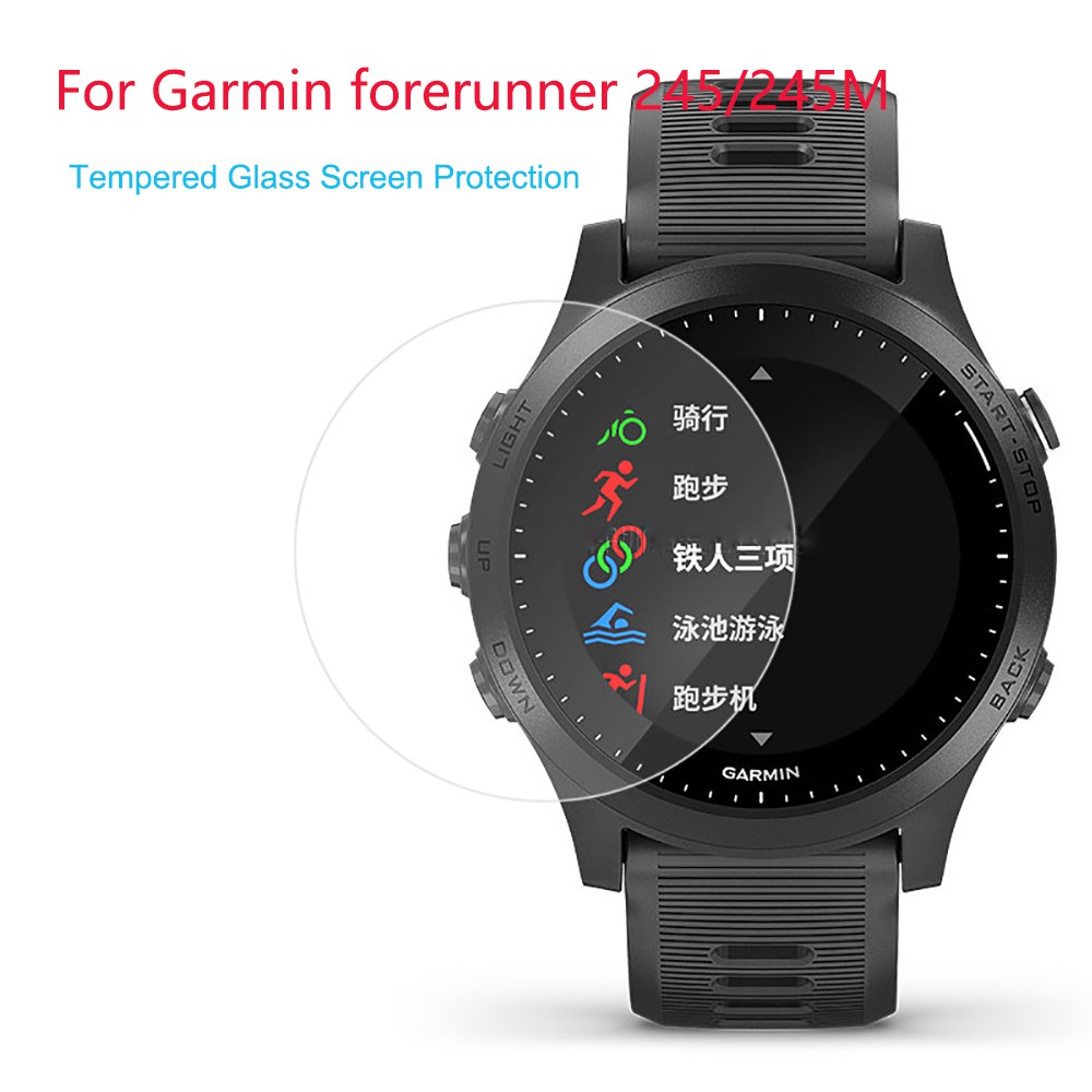 Pelindung Layar Tempered Glass 9h 2.5d Premium Untuk Garmin Forerunner 245 Forerunner 245m