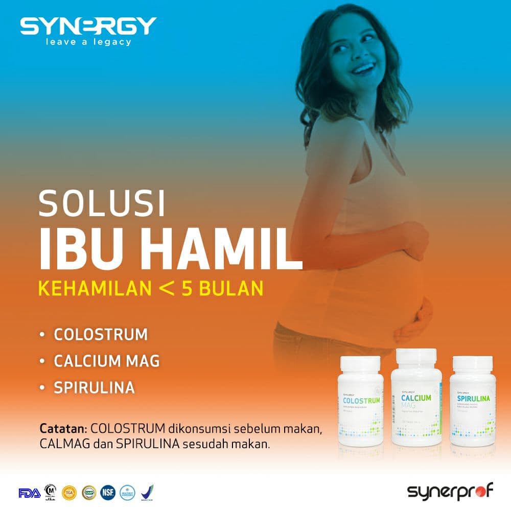 Daftar Menu Supplemen Makanan Ibu Hamil - Spirulina + Colostrum MaxiPack - Vitamin Bumil dan Busui