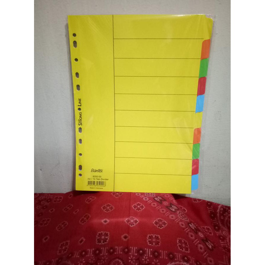 

BEST SELLER Pembatas Kertas File Dokumen Bantex Cardboard Divider A4 - 10 Pages TERJAMIN