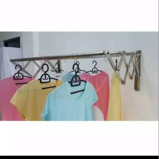 Gantungan jemuran dinding lipat liveo LV 306 ( 1 meter ) STAINLES SUS 304 original