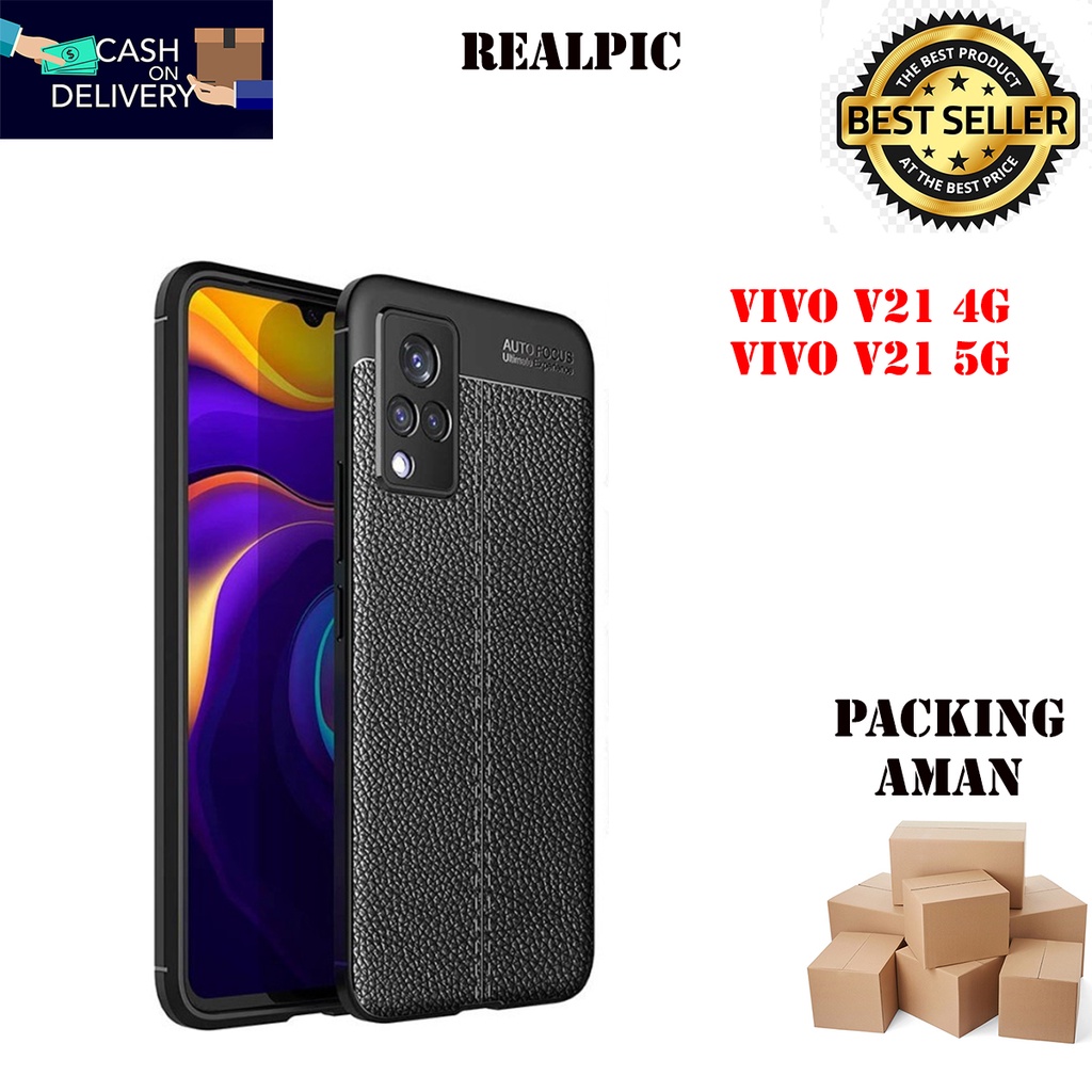 Case Auto Focus Vivo V21 4G Vivo V21 5G Leather Experience SoftCase Slim Ultimate / Casing Kulit