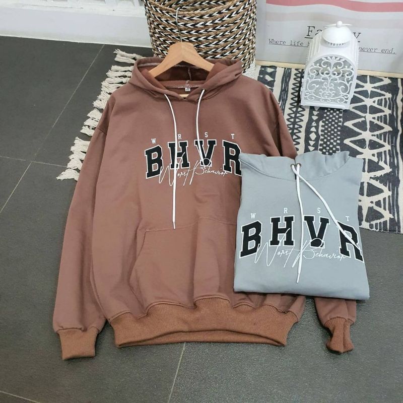 BHVR Hoodie Oversize Unisex Size .XL.XXL.XXXL Sweater Hoodie Oversize Korean Style | Sweatshirt Oversize