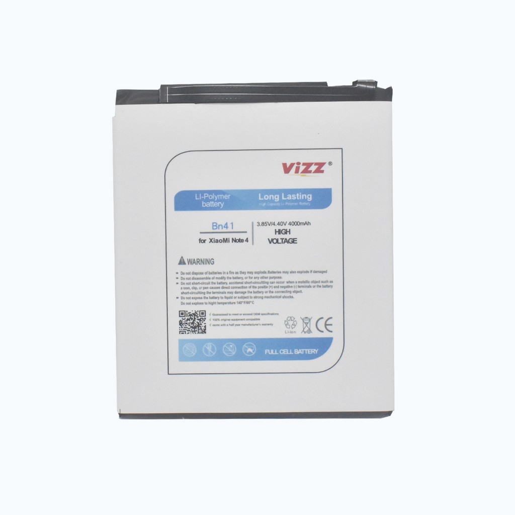 Baterai Batre Double Power Vizz Redmi Note 4 BN41 Original