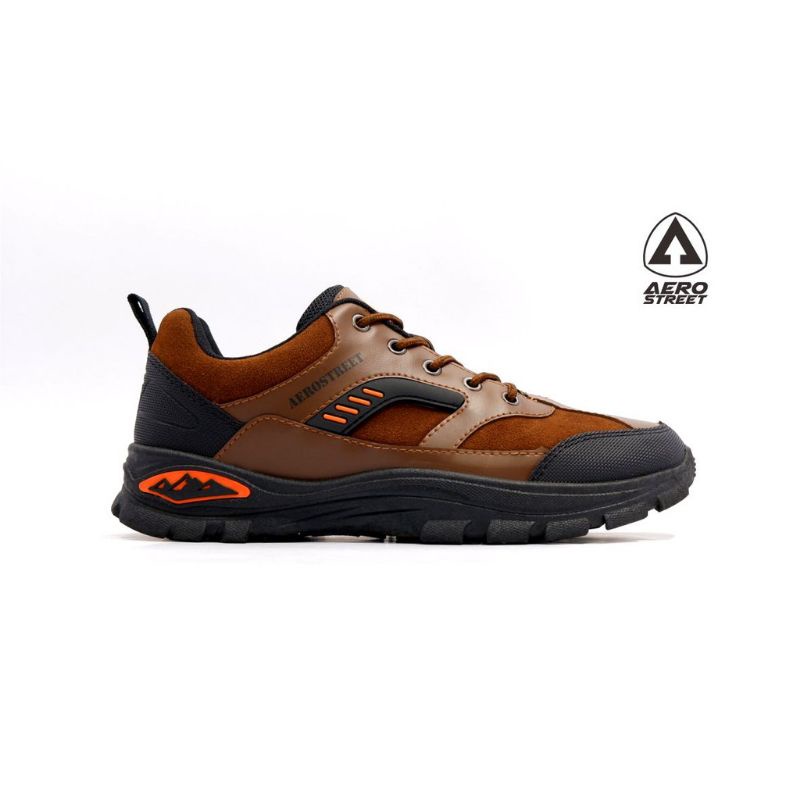 Aerostreet Murah 40-43 Ormond Coklat - Sepatu Sneakers Outdoor Pria Wanita Aero Street