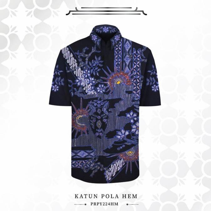 hem batik tulis pria lengan pendek eksklusif 001A