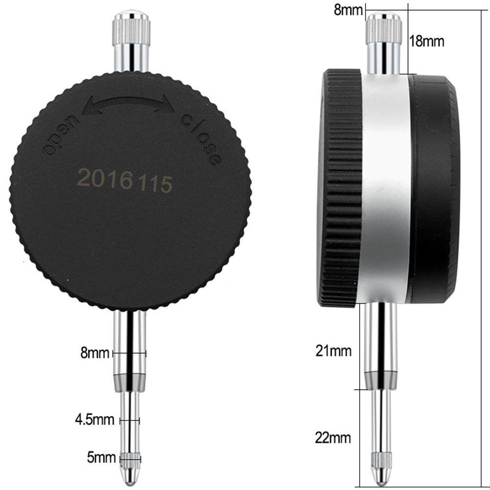 Solighter IP54 0-12.7mm Indikator Digital Tahan Air Elektronik Micrometer Test Gauge Metric Inch Dial