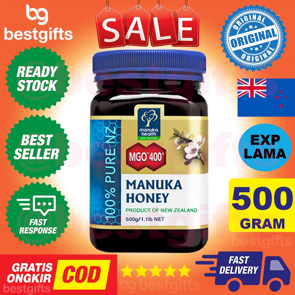 MANUKA HEALTH MADU MANUKA HONEY BLEND MGO400 MGO 400 ANTI BIOTIK BAKTERI DAYA TAHAN TUBUH 500 GRAM