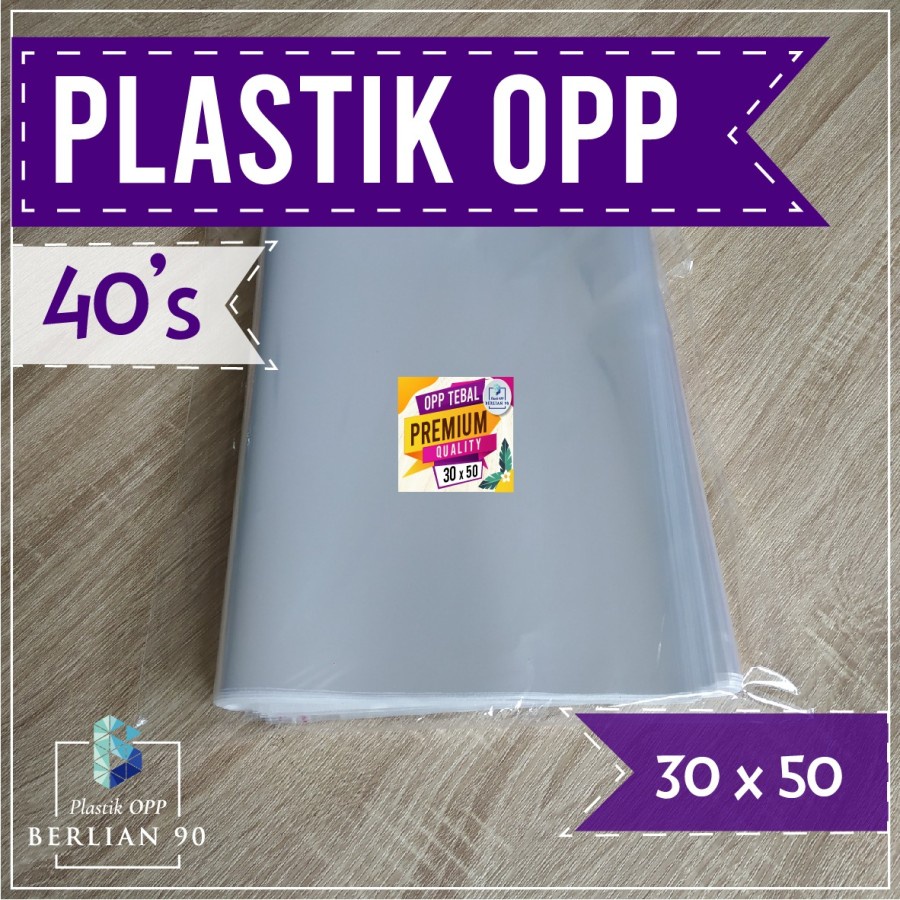 Plastik OPP Tebal 30x50 40s Micron Plastik OPP Lem Plastik OPP Seal