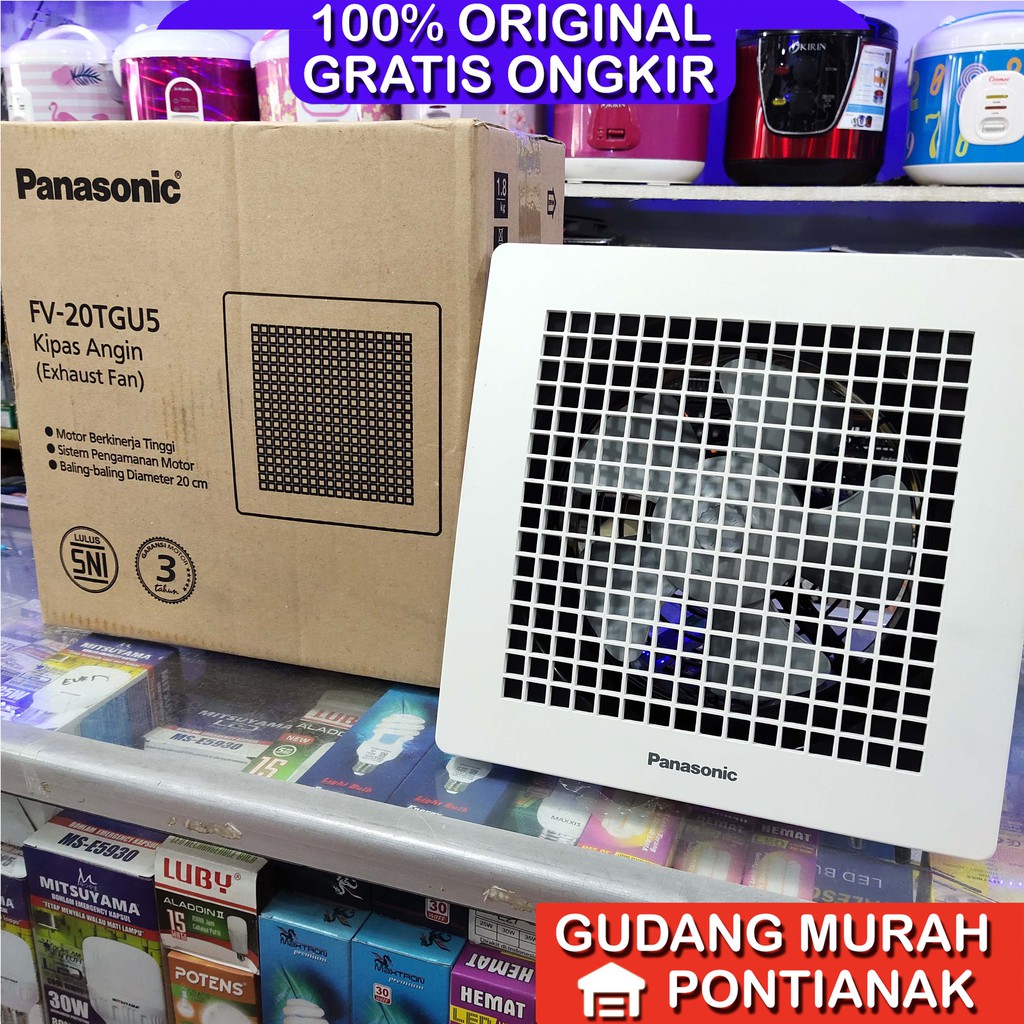 Exhaust Fan Plafon Ceiling Panasonic FV-20TGU wall hexos fan penyedot udara hawa panas asap