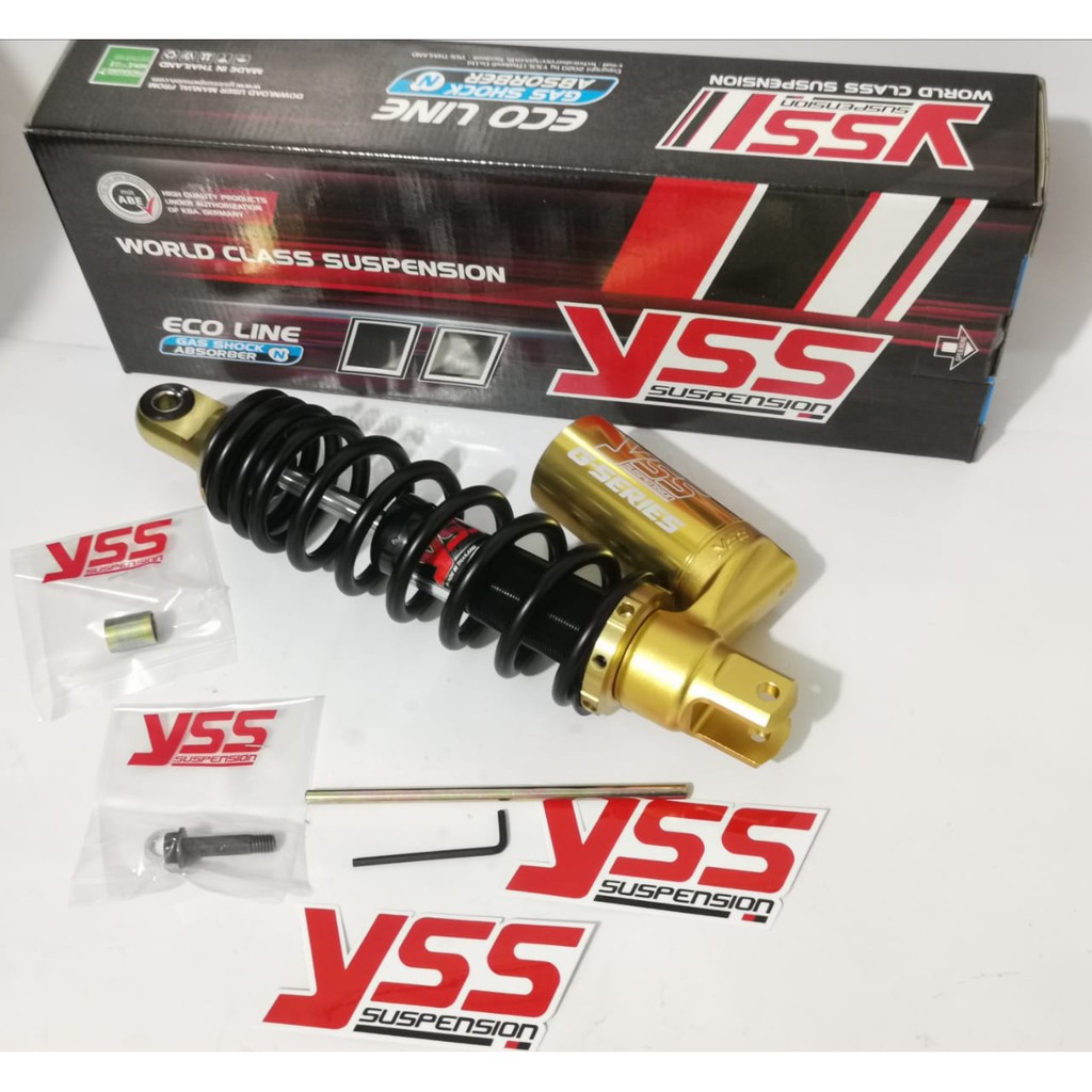 SHOCK SHOCKBREAKER YSS G-PLUS TABUNG BAWAH 300 MM BLACK GOLD MIO BEAT