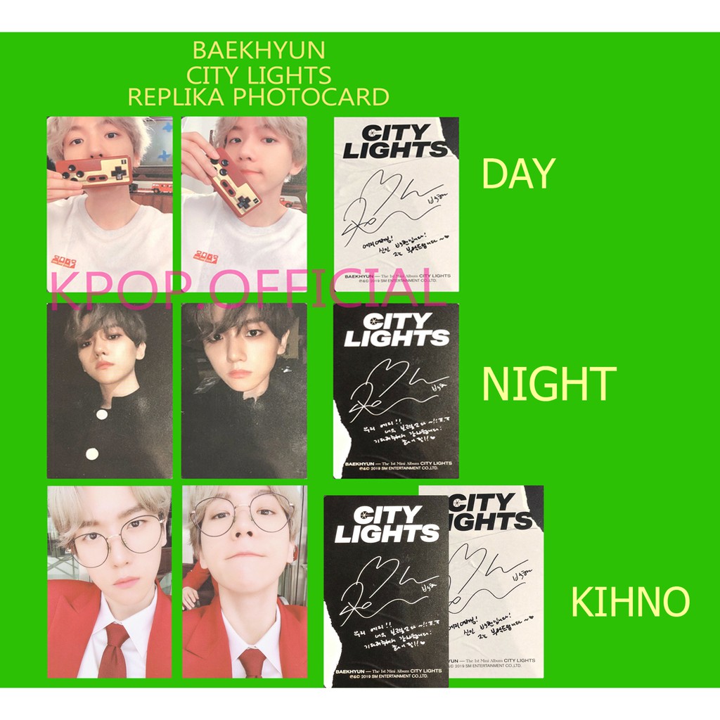 [ READY STOCK ] EXO BAEKHYUN CITY LIGHTS PHOTOCARD